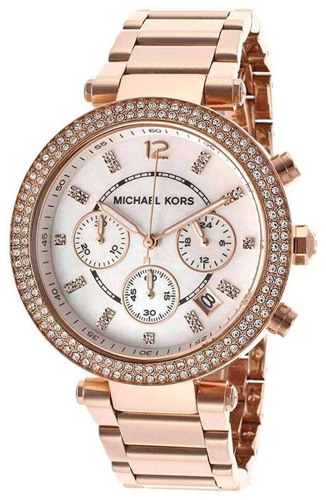 michael kors parker chronograph leather watch|Michael Kors watches mk5491.